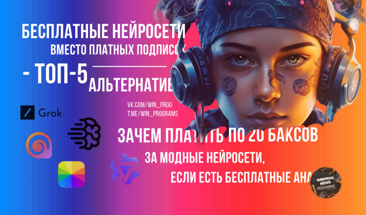 Бесплатные нейросети вместо платных подписок - топ-5 альтернатив!