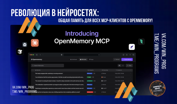 Революция в нейросетях: общая память для всех MCP-клиентов с OpenMemory!