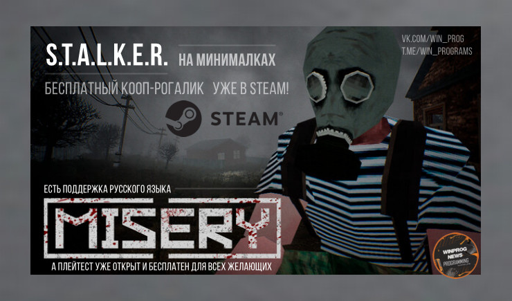 S.T.A.L.K.E.R. на минималках: бесплатный кооп-рогалик MISERY уже в Steam!