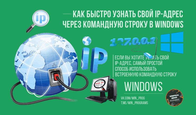 Как быстро узнать свой IP-адрес через командную строку в Windows?