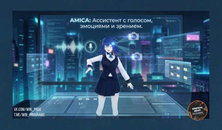 Создаём свою аниме-ассистентку Amica — 3D-персонаж с голосом, эмоциями и зрением прямо на ПК!