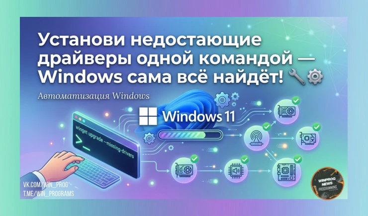 Установи недостающие драйверы одной командой — Windows сама всё найдёт!