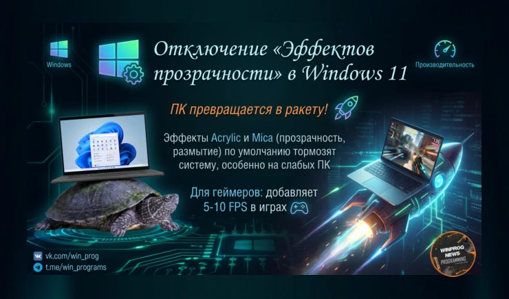 Отключение «Эффектов прозрачности» в Windows 11 = ПК превращается в ракету!