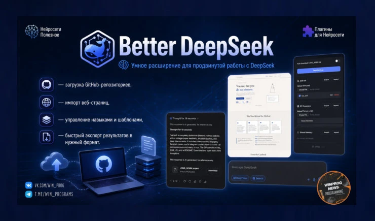 Умное расширение для продвинутой работы с DeepSeek — Better DeepSeek