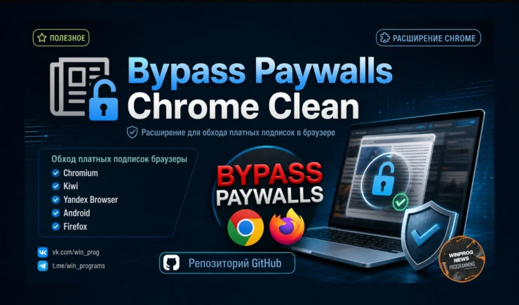 Bypass Paywalls Chrome Clean — расширение для обхода платных подписок в браузере