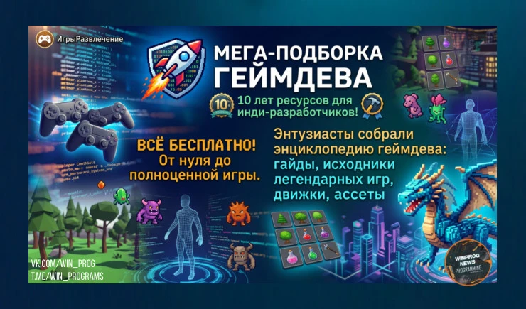 Мега-подборка геймдева — 10 лет ресурсов для инди-разработчиков!