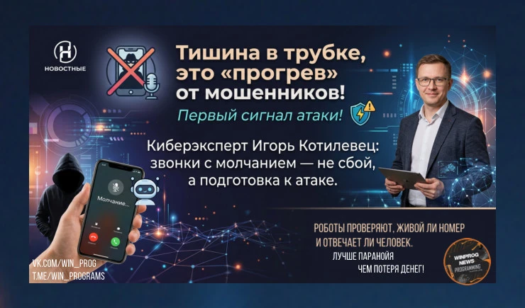 Тишина в трубке — это «прогрев» от мошенников! Первый сигнал атаки!