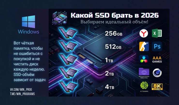 Какой SSD брать в 2026 — выбираем идеальный объём!