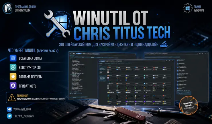 WinUtil: превращаем Windows 11 в идеальную систему