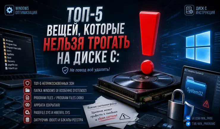 Красная полоса на диске C: не повод всё удалять!