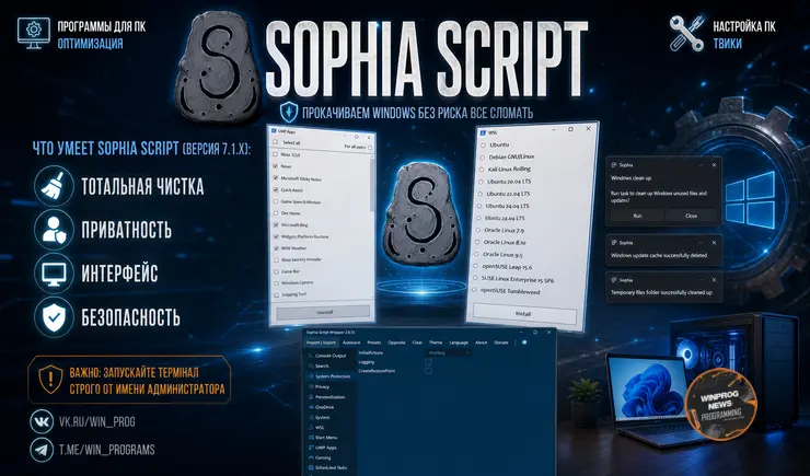 Sophia Script: прокачиваем Windows без риска всё сломать
