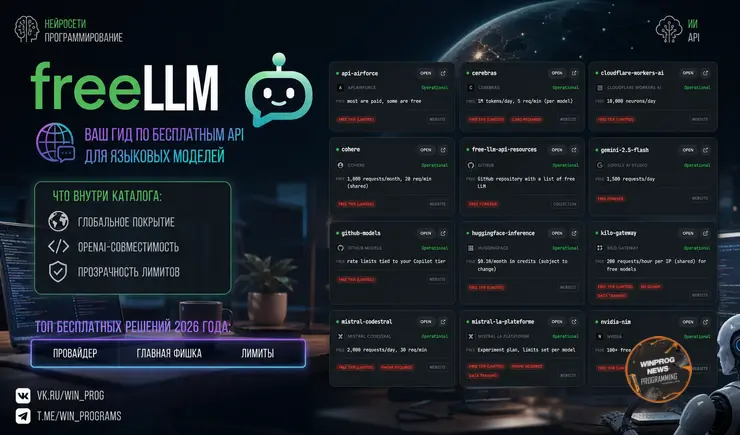 freeLLM: ваш гид по бесплатным API для языковых моделей