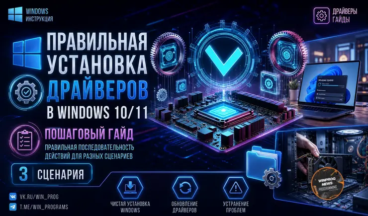 Правильная установка драйверов в Windows 10/11: пошаговый гайд